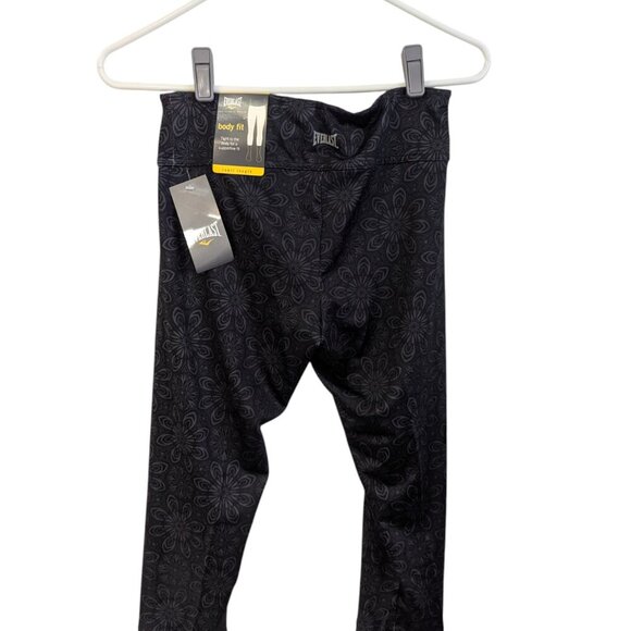 NWT Everlast Capri Leggings Black & Grey Floral Size S - Picture 2 of 4